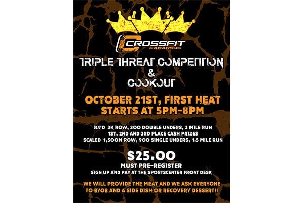 Triple Threat Competition and Cookout